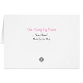 'Toe Shoes' Blank Card (Back Horizontal)