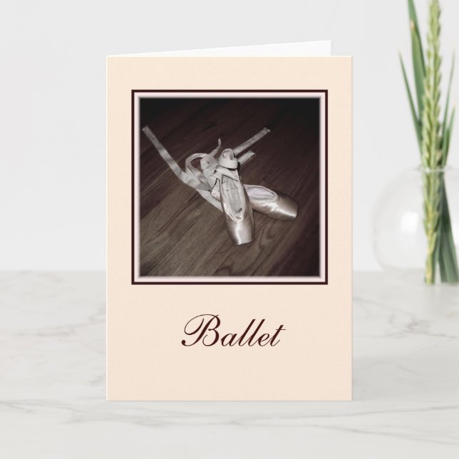 'Toe Shoes' Blank Greeting Card (Front)