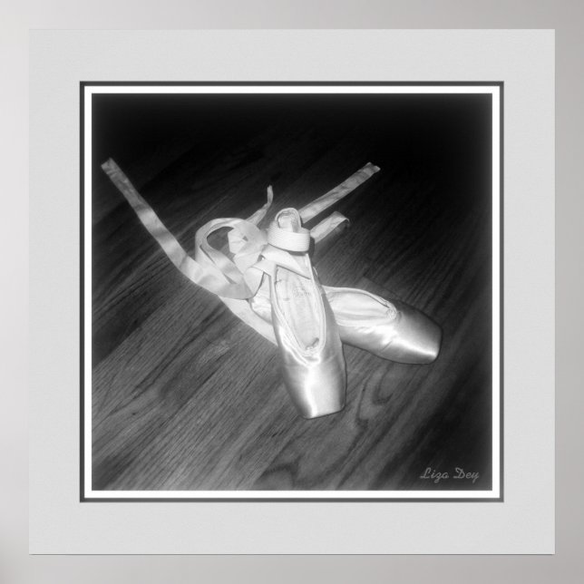 'Toe Shoes' Panel Print (B&W) (Front)