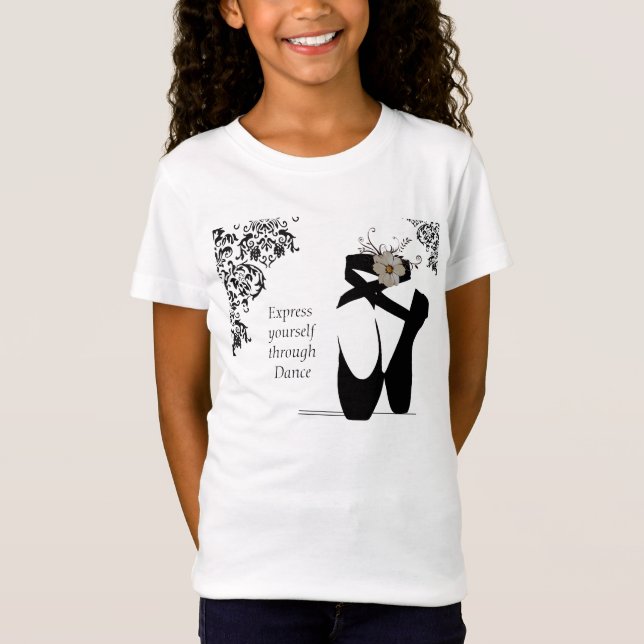 Toe Shoes with Black Lace Invitation T-Shirt (Front)