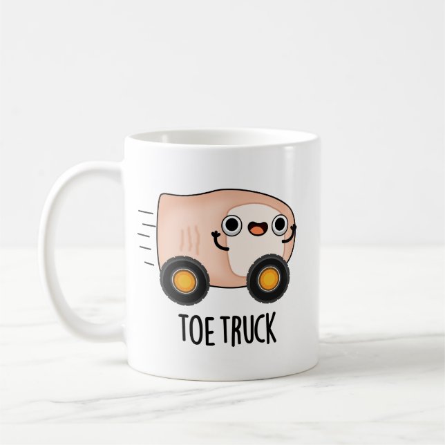 Toe Truck Funny Anatomy Body Parts Pun  Coffee Mug (Left)
