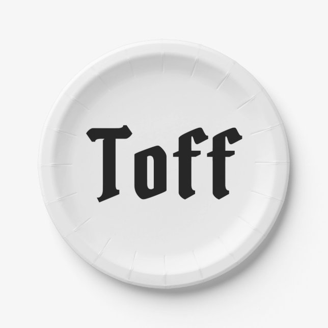 Toff Paper Plates (Front)