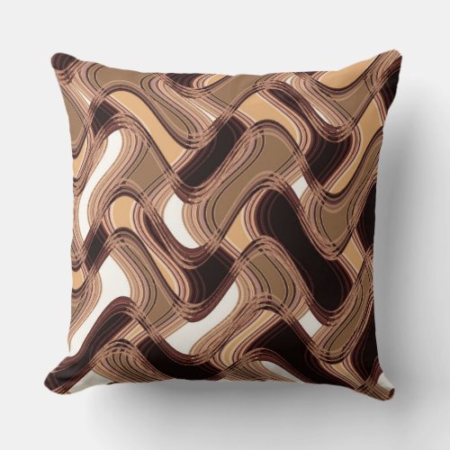 Toffee  Caramel Square Throw Pillow