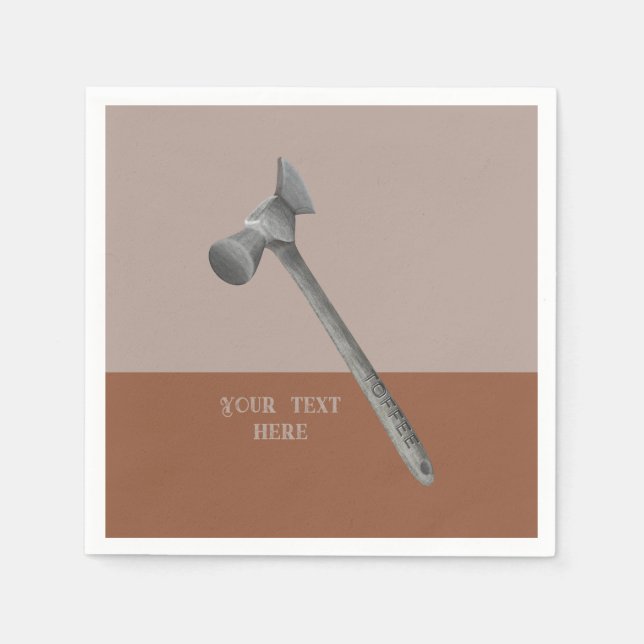 Toffee hammer illustration napkins (Front)
