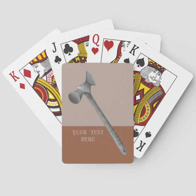 Toffee hammer illustration poker cards (Back)