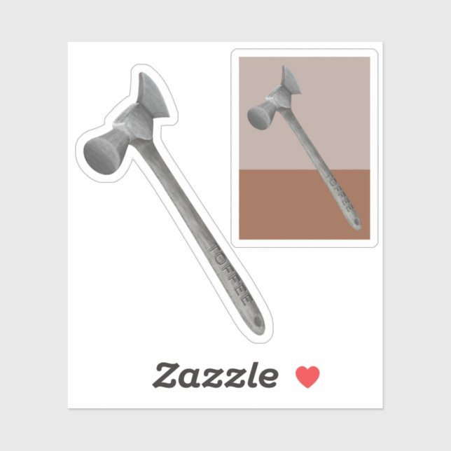 Toffee hammer illustration sticker (Sheet)