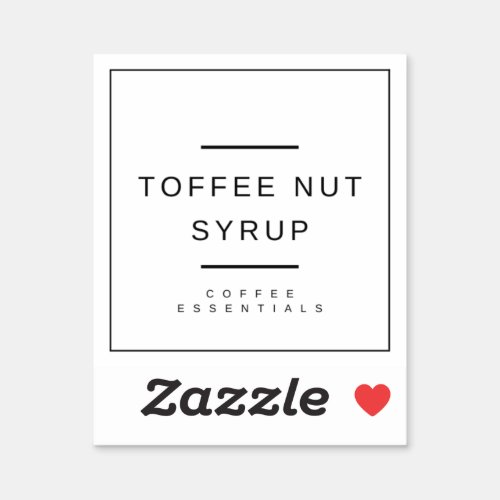 Toffee Nut Syrup Sticker