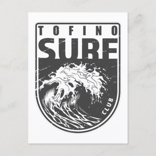 Tofino Surf Club Canada Emblem Postcard