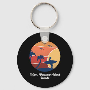 Tofino Vancouver Island Canada Surfing Vintage Sur Keychain