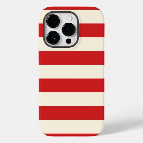 Tofu Cream Postbox Red Stripes Case_Mate iPhone 14 Pro Case