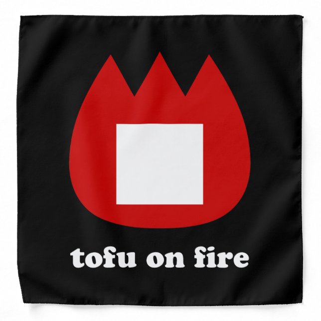 📛 tofu on fire bandana (Front)