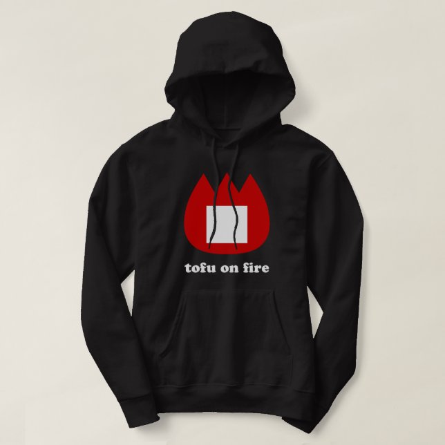 📛 tofu on fire hoodie (Design Front)
