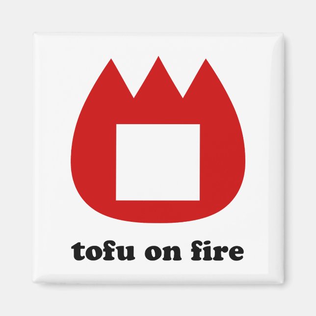 📛 tofu on fire magnet (Front)
