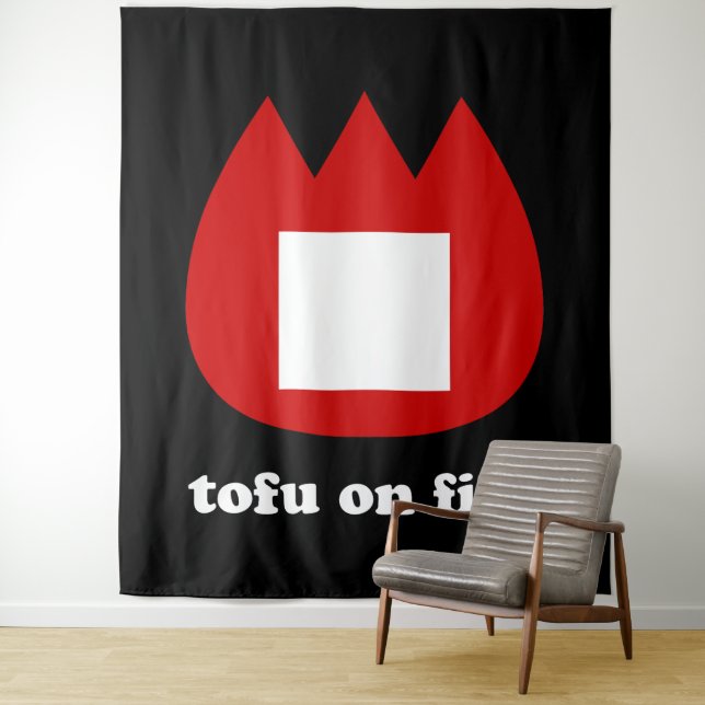 📛 tofu on fire tapestry (In Situ)