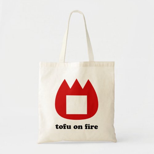  tofu on fire tote bag