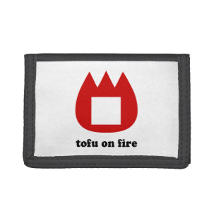 📛 tofu on fire tri-fold wallet