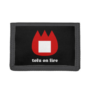 📛 tofu on fire tri-fold wallet