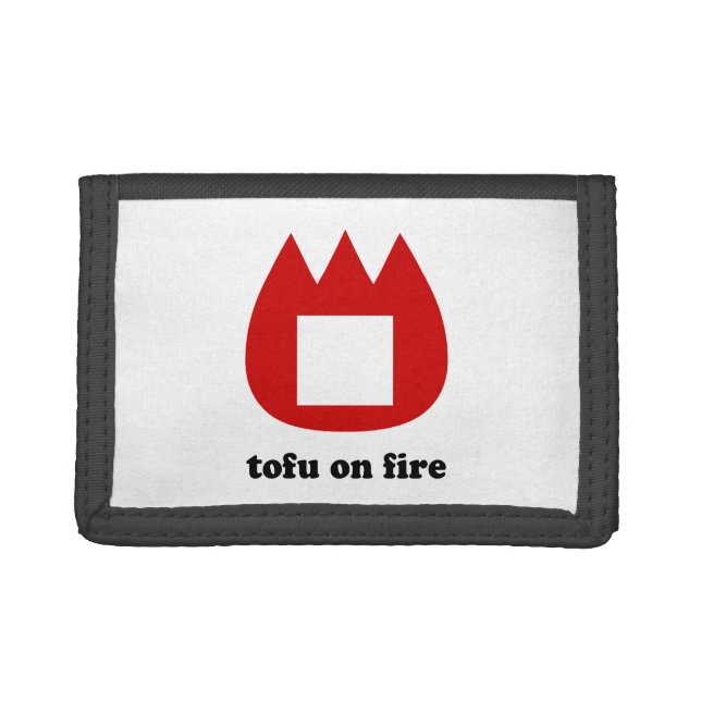 📛 tofu on fire trifold wallet (Front)