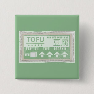 Tofu Pop art food packaging Button