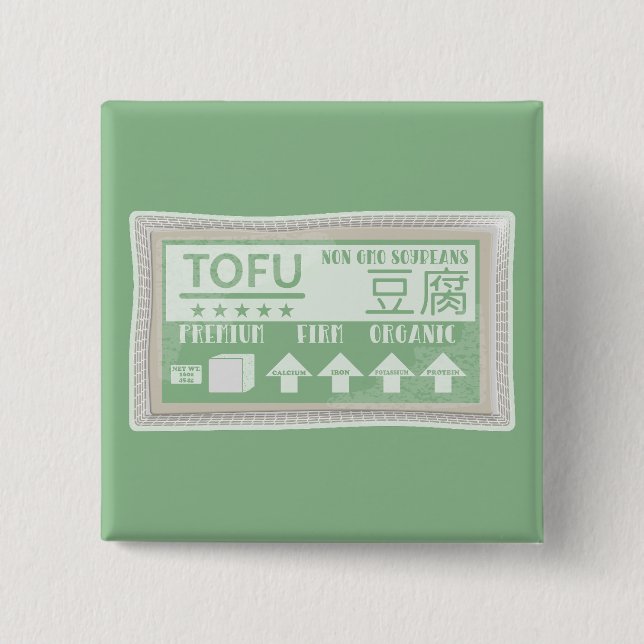 Tofu Pop art food packaging Button (Front)