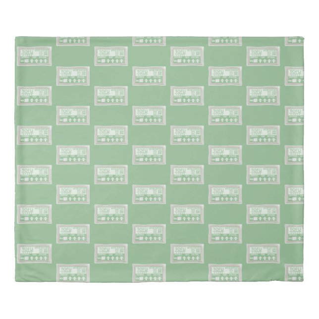 Tofu Pop art food packaging Duvet Cover (Front)