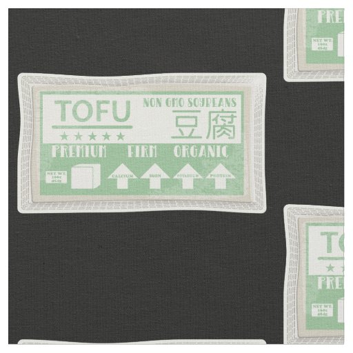 Tofu Pop art food packaging Fabric