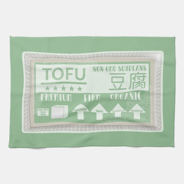 Tofu Pop art food packaging Kitchen Towel (Horizontal)