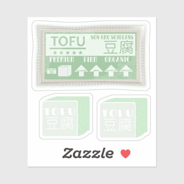 Tofu Pop art food packaging Sticker (Sheet)