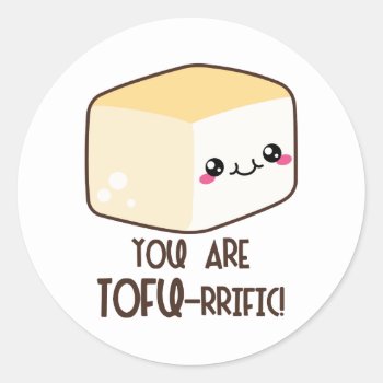 Tofu-rrific Emoji Classic Round Sticker by MishMoshEmoji at Zazzle