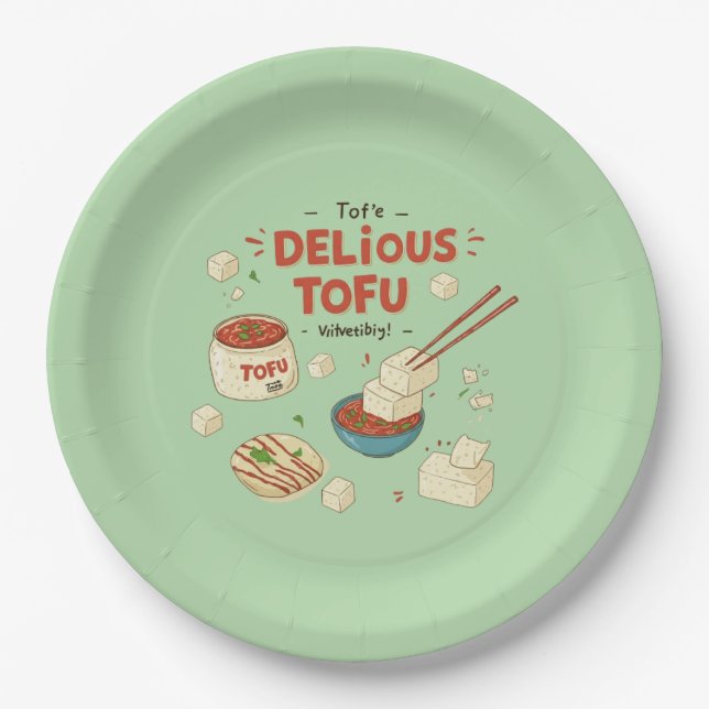 Tofu-tastic Paper Plates (Front)