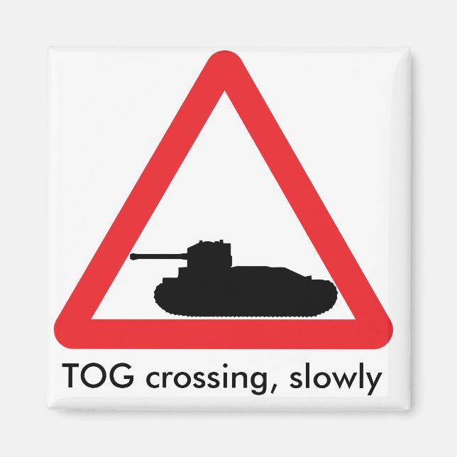 TOG crossing fridge magnet. Magnet (Front)