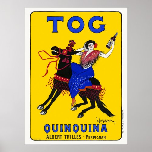 Tog Quinquina France Vintage Poster 1905
