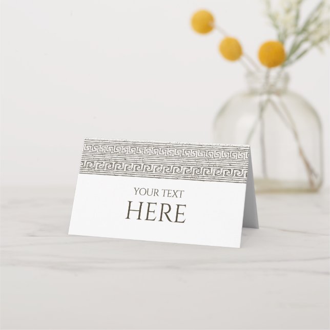 Toga Buffet Signs, Folded Catering Place Label Card (Front)