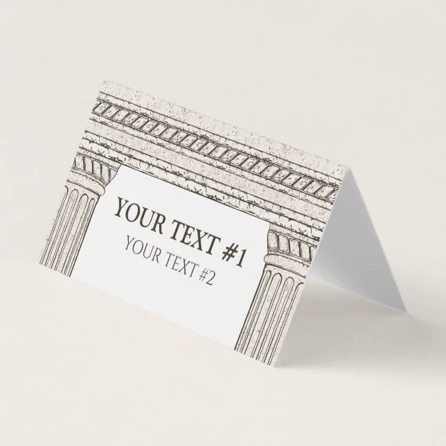 Column Table Card Toga party custom text table card with columns | Zazzle