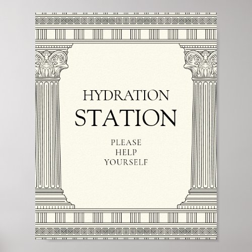 Toga Party Hydration station for water corner Poster