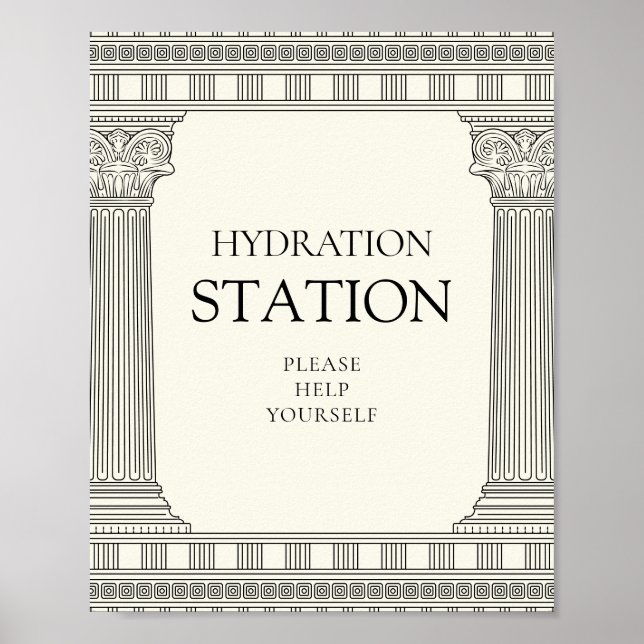 Toga Party Hydration station for water corner Poster (Front)