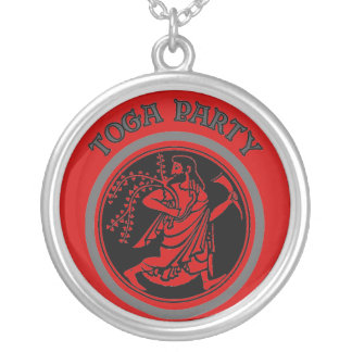 TOGA PARTY SILVER PLATED NECKLACE