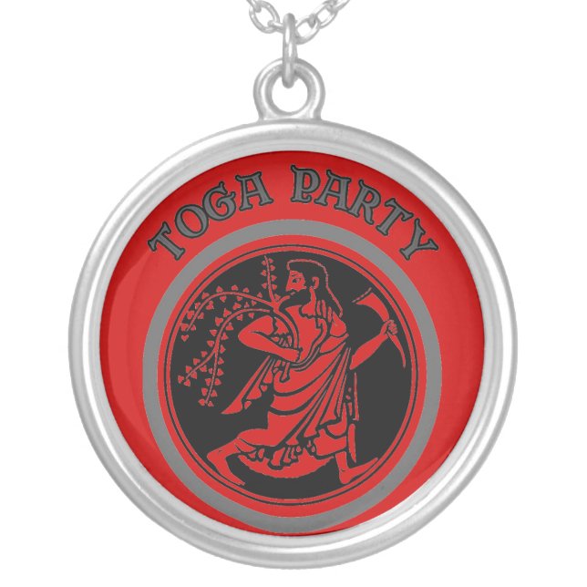TOGA PARTY SILVER PLATED NECKLACE (Front)