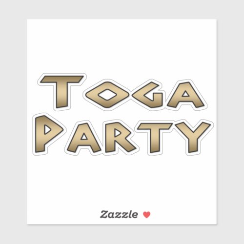 Toga Party Sticker