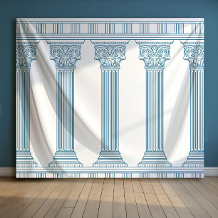 Toga Party with columns photo backdrop