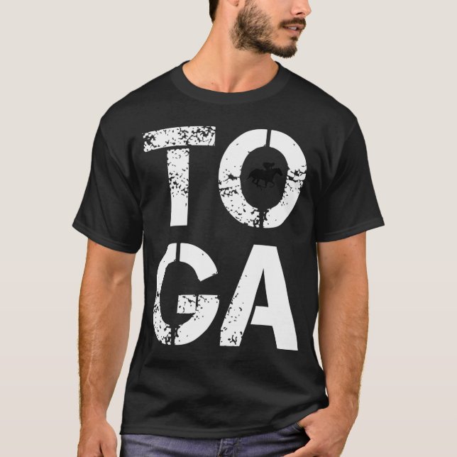 Toga Saratoga Springs Horse Racing T-Shirt (Front)