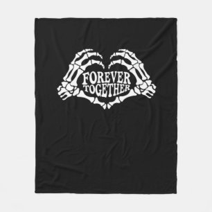 Together A Heart Made Of Skeleton Hands Classic Fleece Blanket