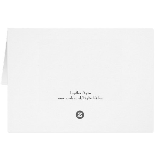 Together Again with poem notelet / card (Back Horizontal)