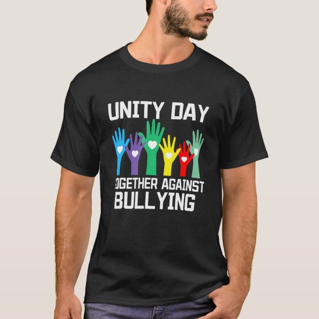 Together Against Bullying Anti Bully Unity Day Ora T-Shirt (Front)