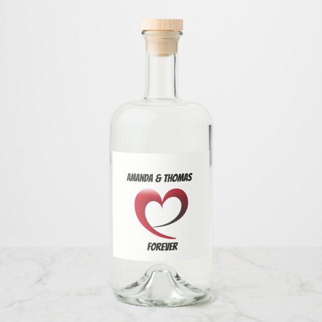 'Together Always' Personalized Spirit Bottle 🥂💞 Liquor Bottle Label (Front)