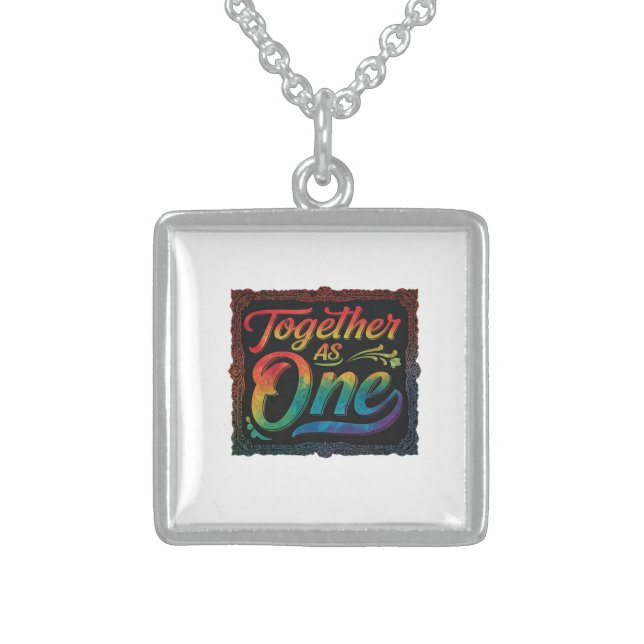 Together As One Sterling Silver Necklace (Front)