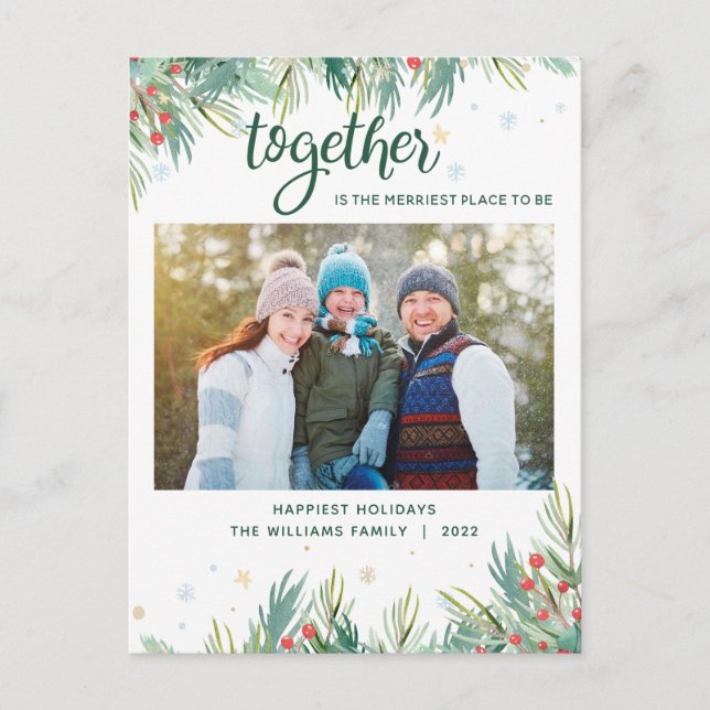 Together Christmas Holiday Postcard (Front)