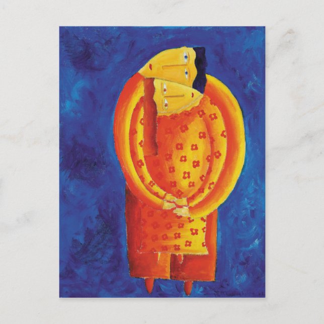 Together Contemporary Art Acrylic Painting Postcard (Front)