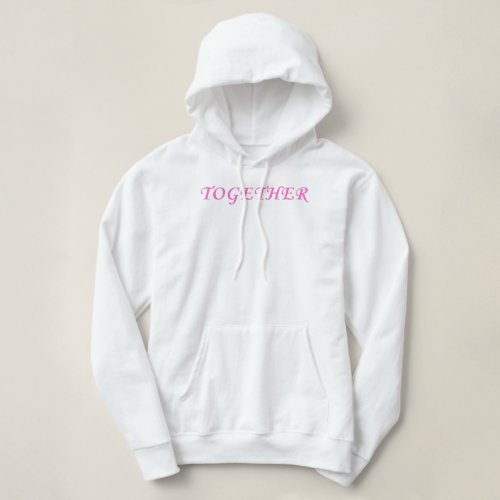 Together Cute Matching Couple Split Heart Women Hoodie
