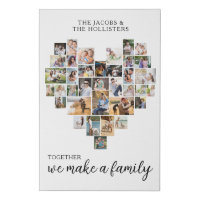 Love Makes a Family Canvas (Heart Design)